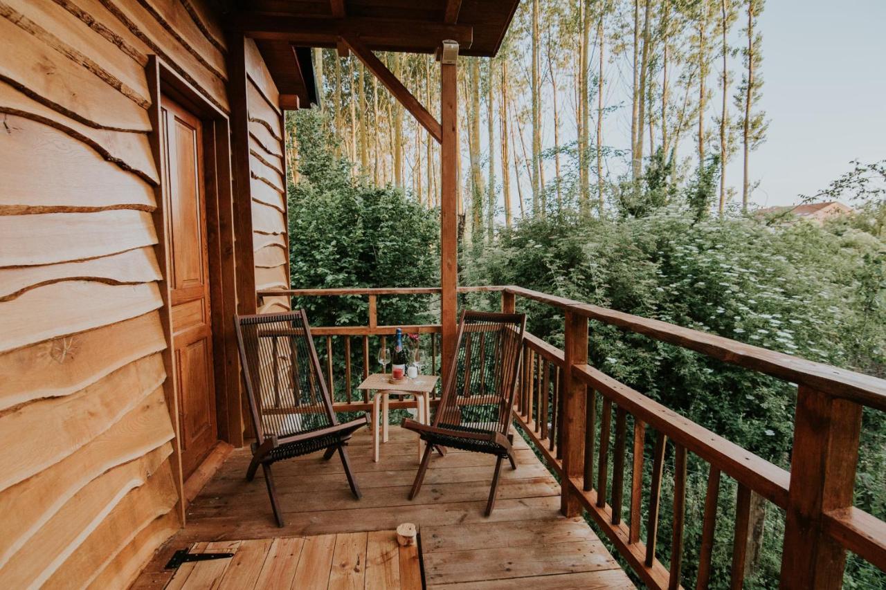 Bonita Cabana De Los Arboles En La Rioja , Durmiendo Entre Arboles Anguciana ภายนอก รูปภาพ